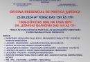 OFICINA PRESENCIAL DE PRÁTICA JURÍDICA – 25/09 DAS 15H ÀS 17H