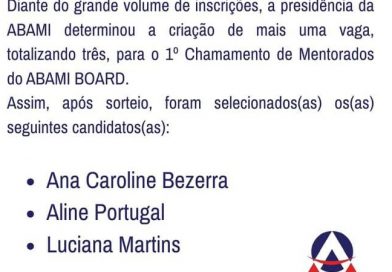 RESULTADO 1° CHAMAMENTO ABAMI BOARD